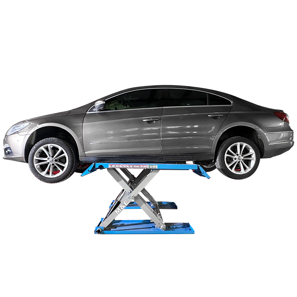 M&E Mid Rise Scissor Lift 7700lbs pneumatic Release Auto Lift Car Lift 220V x8p