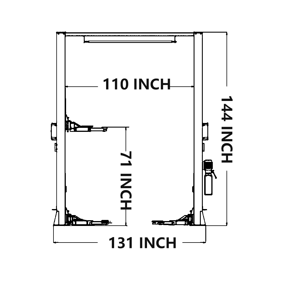 12000lbs Single Point Lock 2 Post Lift AM120SD Car Lift Auto Lift Two Post Car Lift