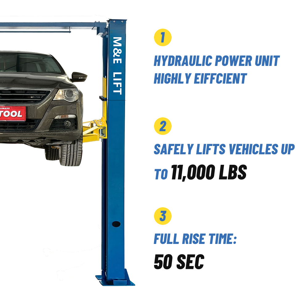 2 Post Lift 11000lbs 110v Two Post Lift Auto Lift Car Lift Hoist Equipment Heavy Duty ME-H110YS-110V
