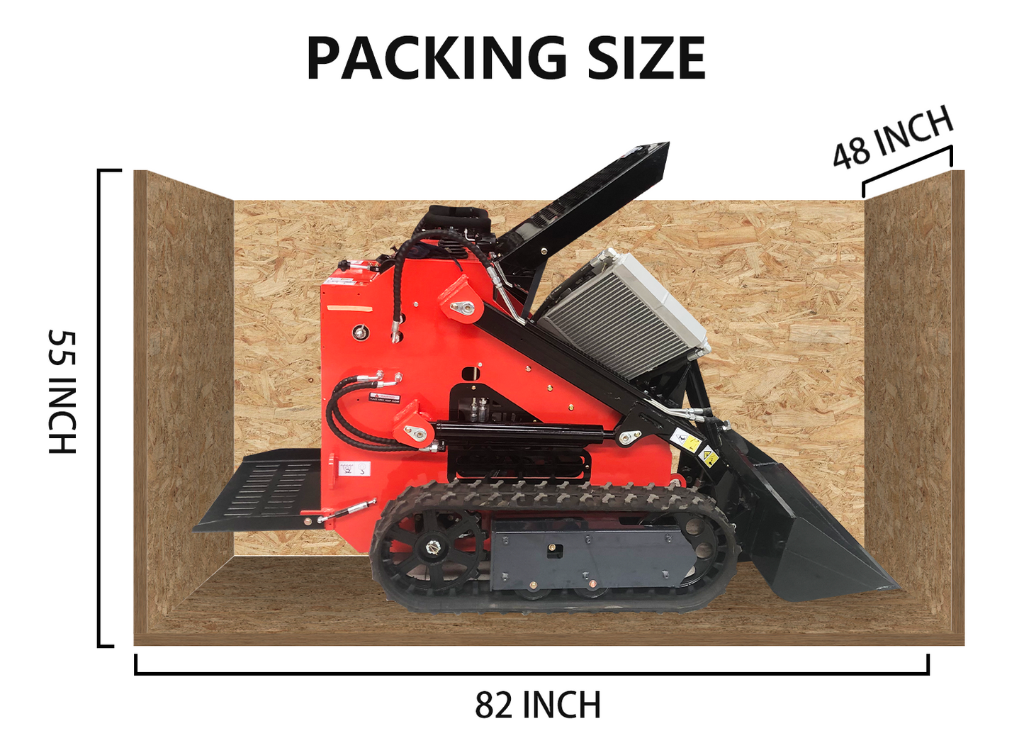 KATOOL New Mini Skid Steer Track Loader 23 HP Lifting Capacity 837LBS--KT-SK26 B