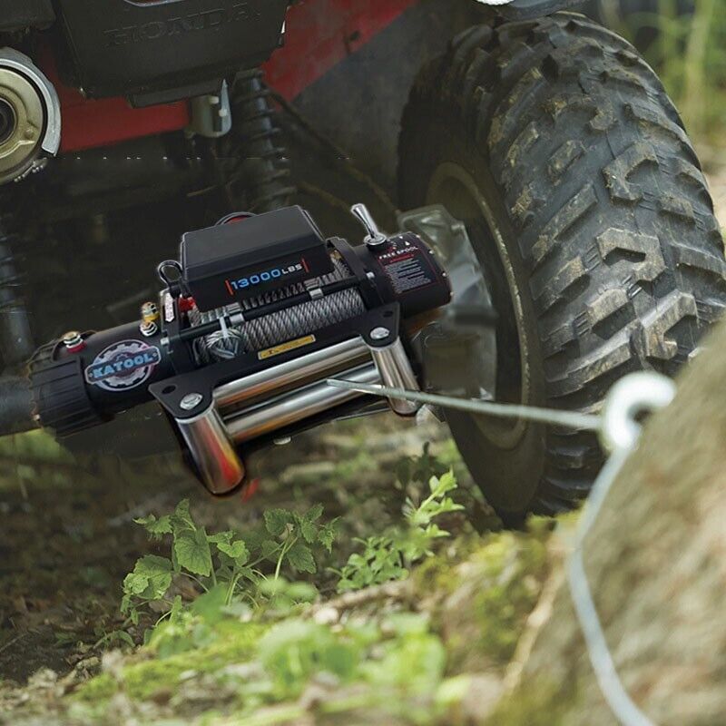 KATOOL Winch 13000lb Synthetic Rope Winch Towing Truck