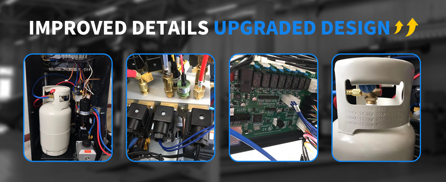 Fully Automatic R-134A Recovery, Recycle & Recharge DUAL AC1800 Machine