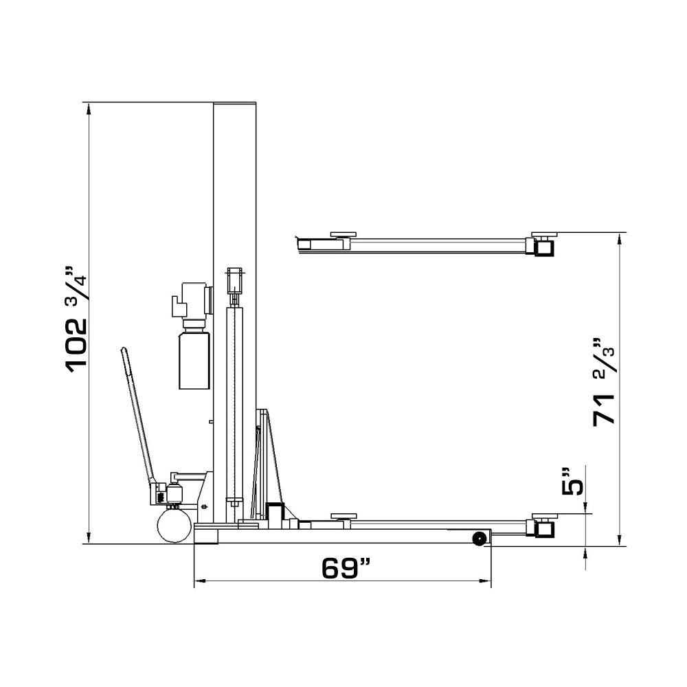 Single Post Lift SPL 700