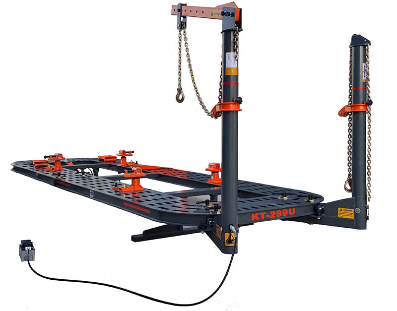 KATOOL 22 FEET 2 TOWERS AUTO BODY FRAME MACHINE WITH CLAMPS HOOKS TOOLS CART