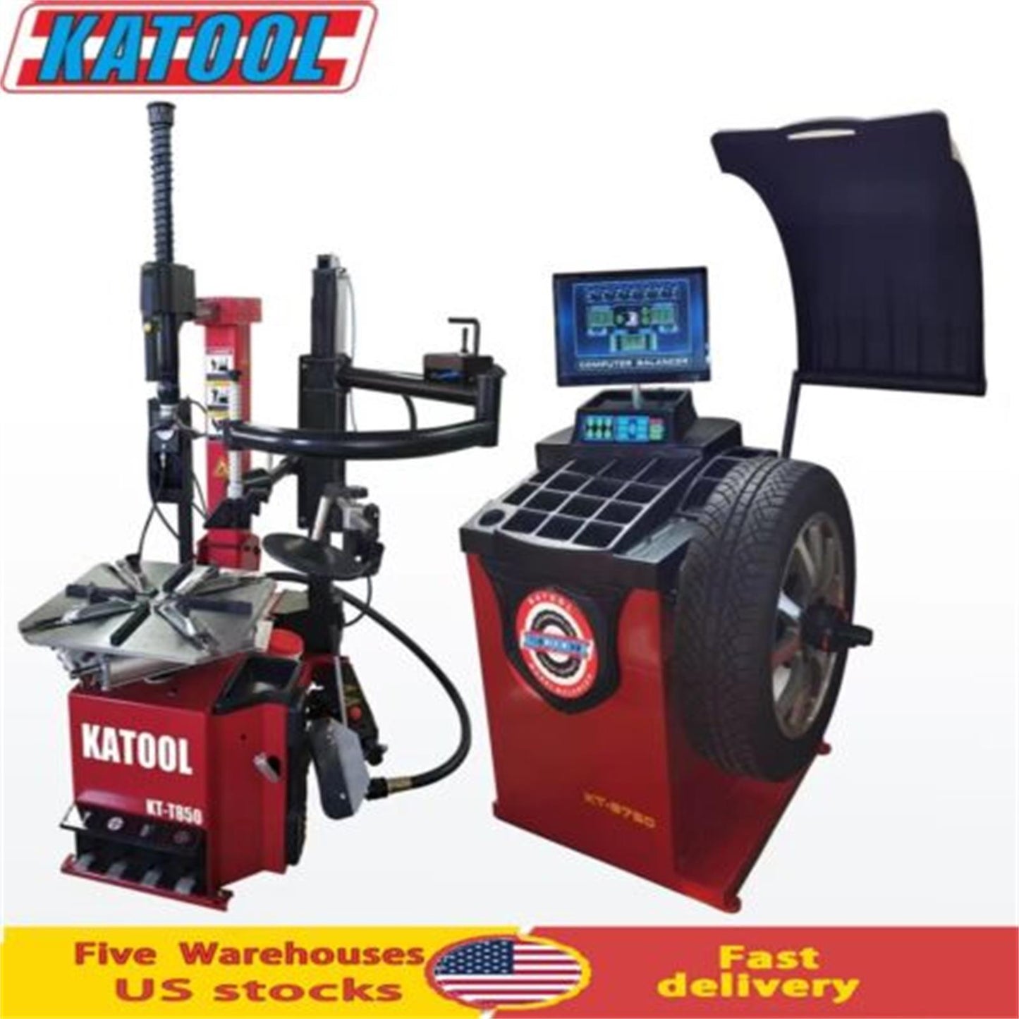 Combo 9: Tire Changer KT-T850 & Wheel Balancer KT-B750