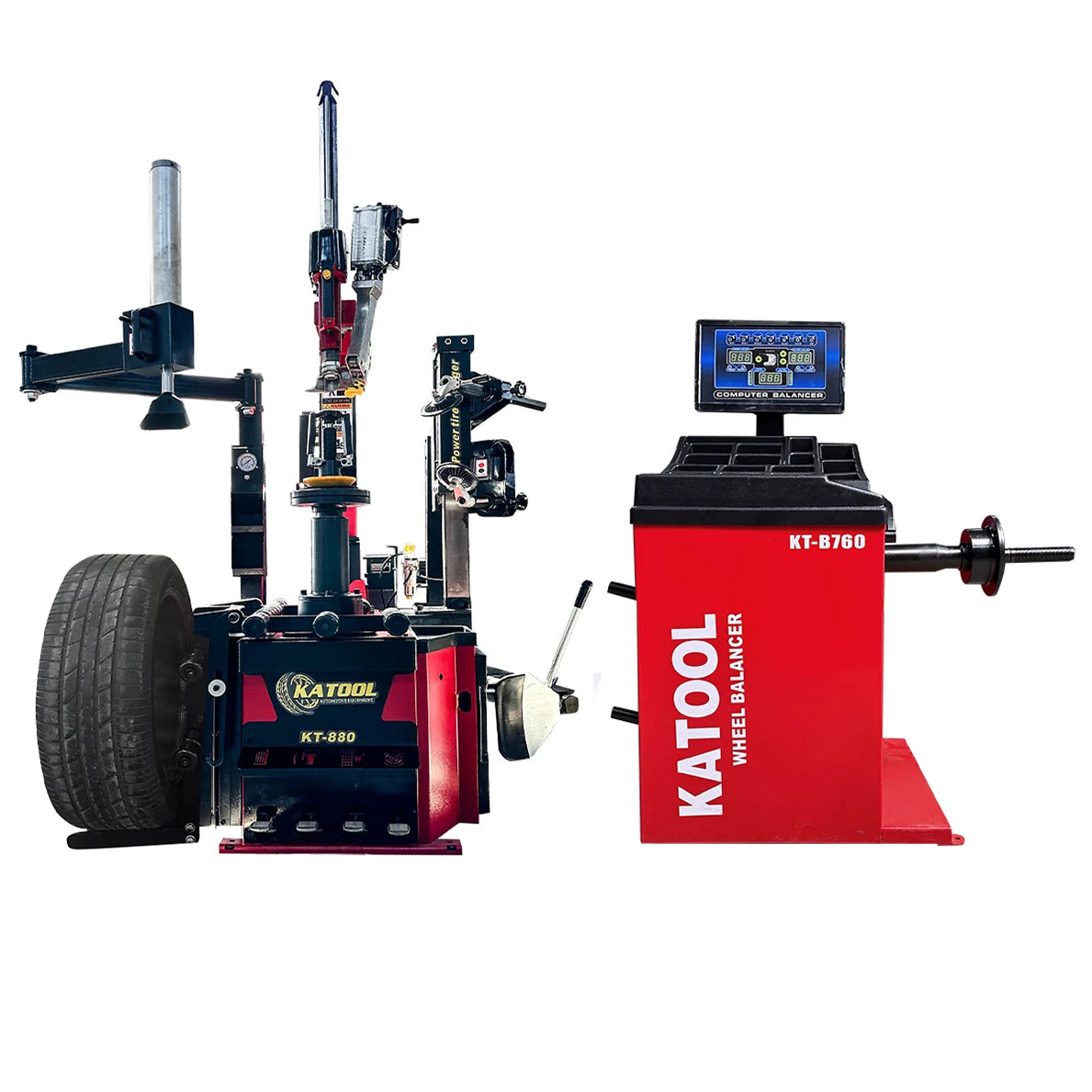 KATOOL KT-T880 Tire Changer & KT-B760 Wheel Balancer Combo