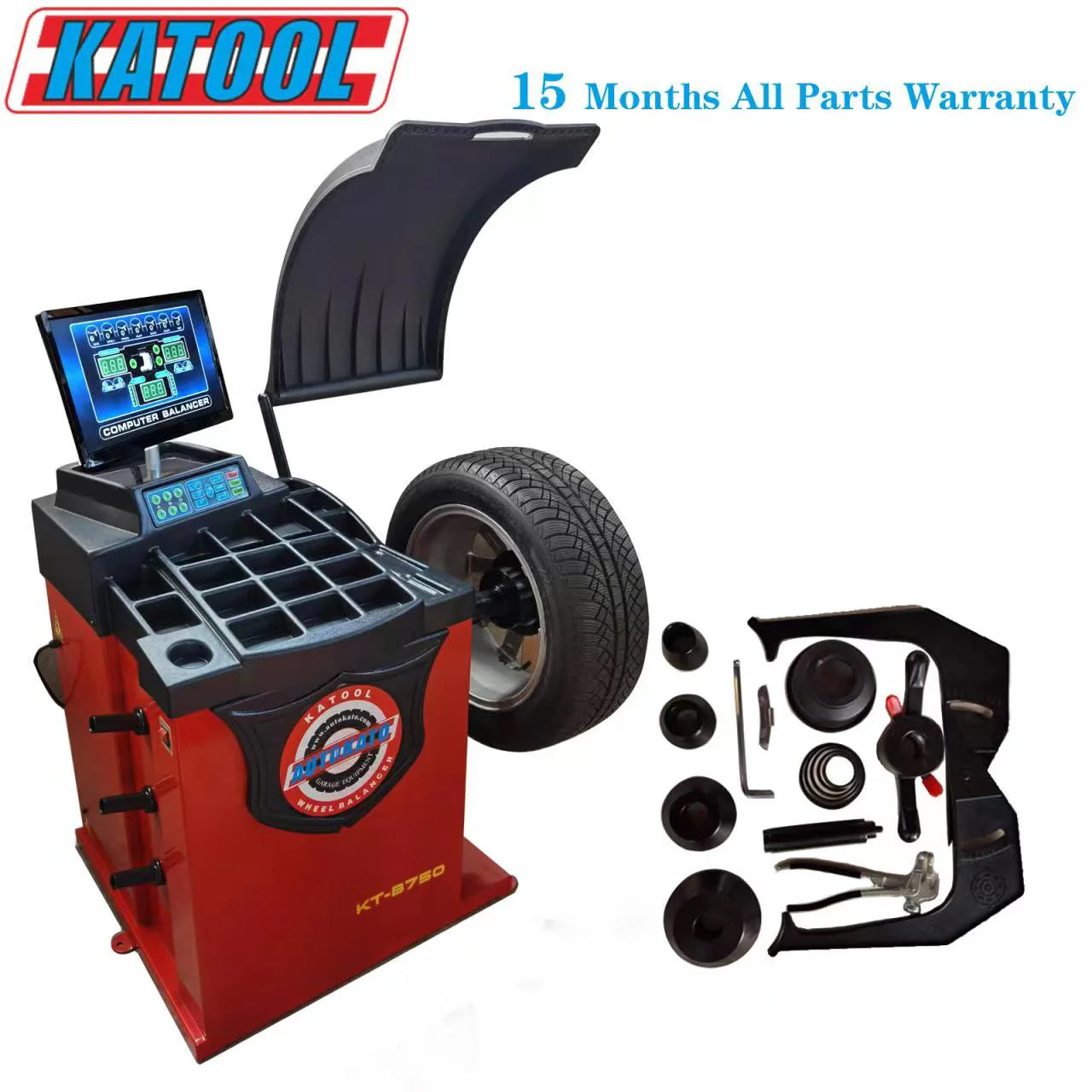 KATOOL KT-T880 Center Post Tire Changer + KT-B750 Wheel Balancer Combo