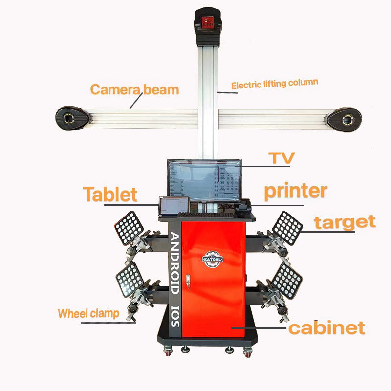 Wheel Alignment Machine Full-Automatic Works on 2 Post & Scissor Lift ...