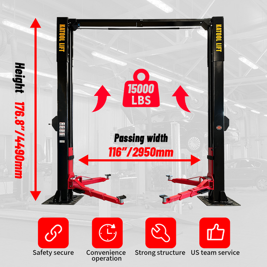 KT-M150D 15,000 lbs Two Post Lift