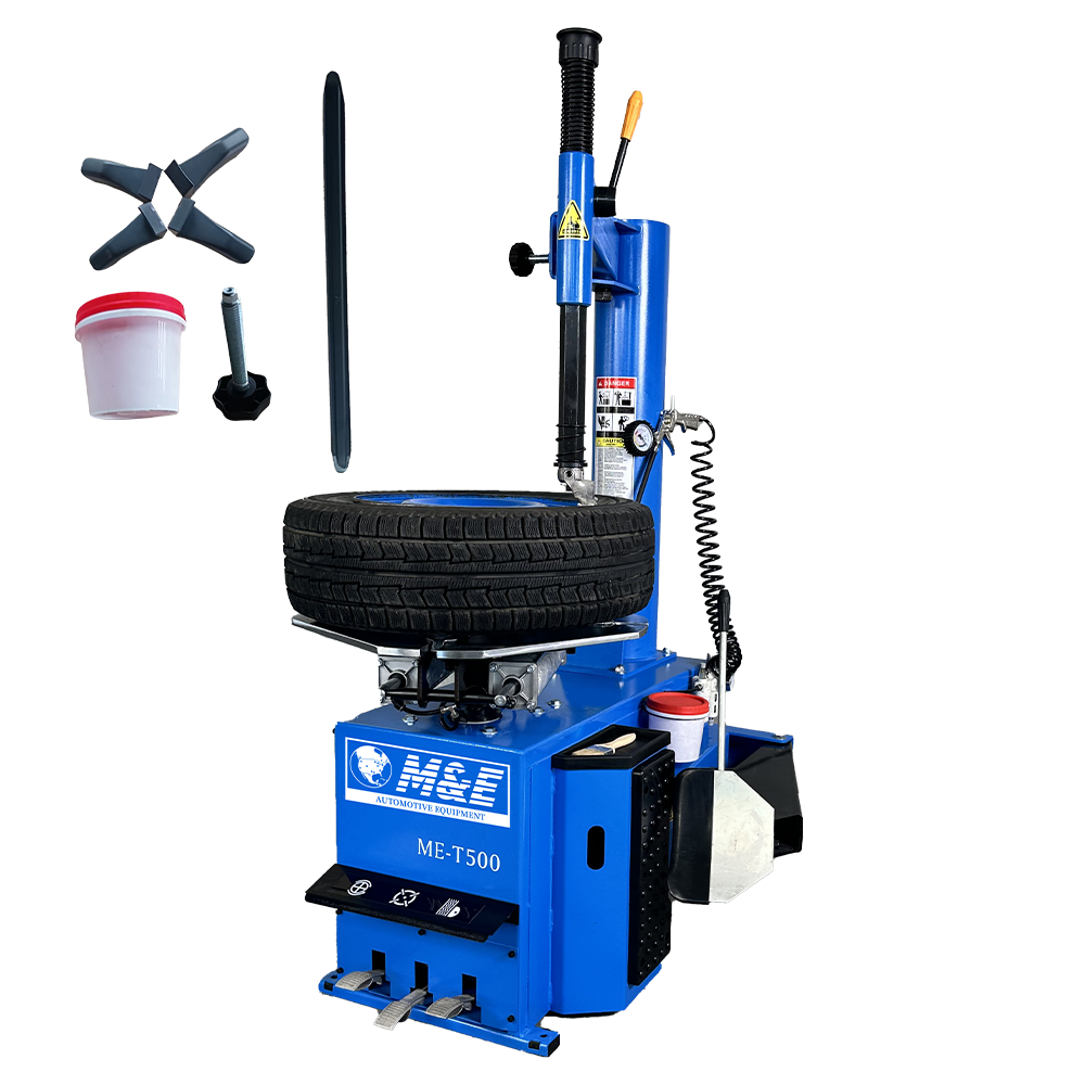 M&E ME-T500 Swing Arm Tire Changer Machine | 12"–24" Rim Capacity Tire Changer
