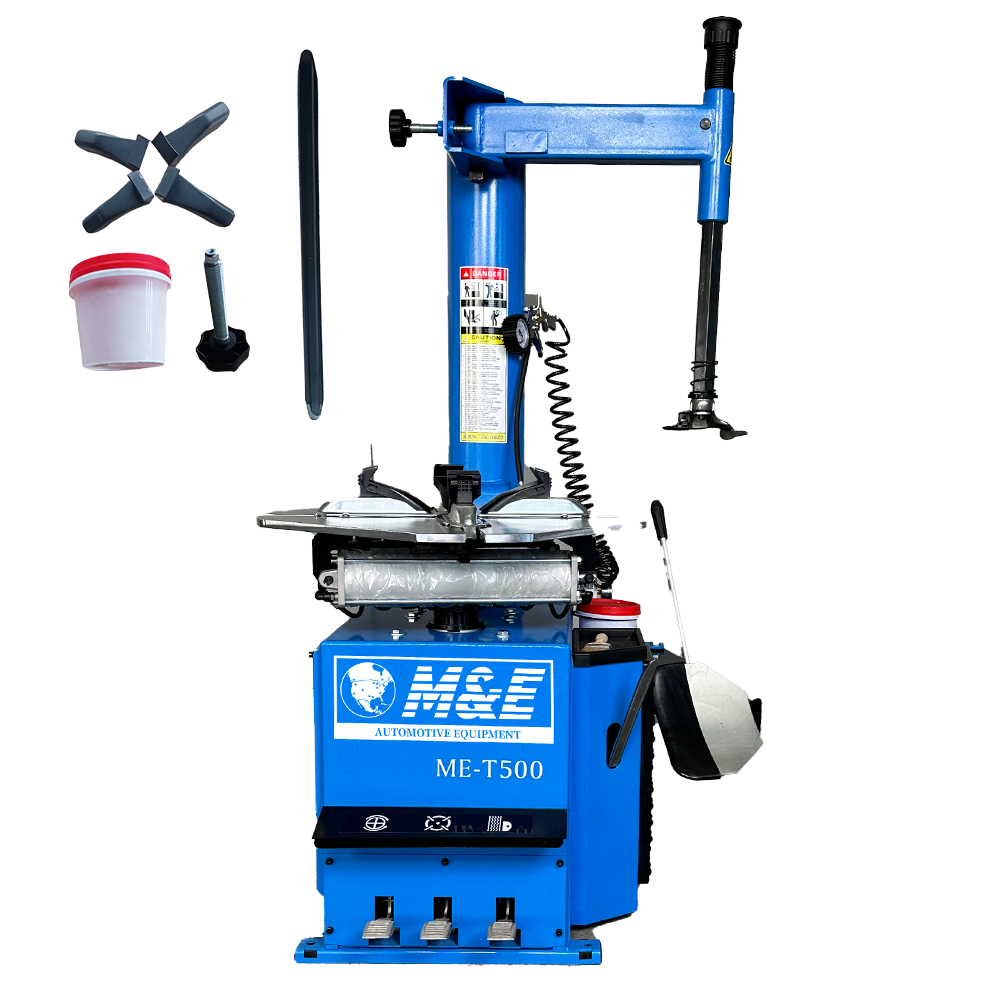 M&E ME-T500 Swing Arm Tire Changer Machine | 12"–24" Rim Capacity Tire Changer