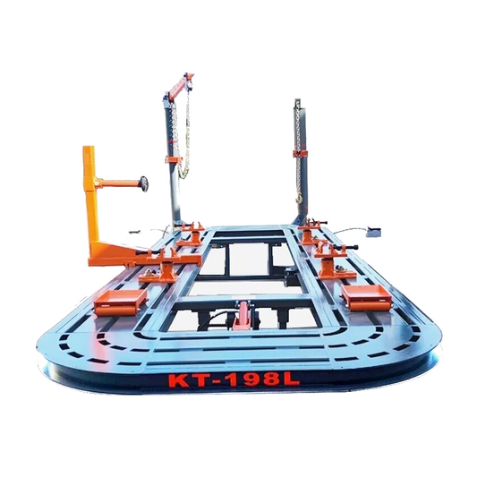 KATOOL 20 FEET LONG AUTO BODY FRAME MACHINE 3 TOWERS WITH CLAMPS, HOOKS, TOOLS