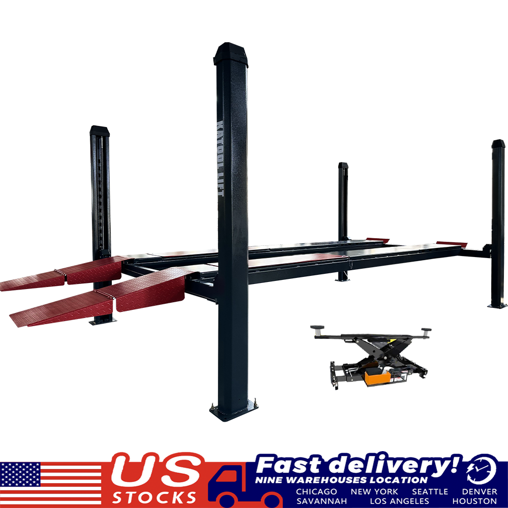 KT-4H120X- 12000 Lbs Heavy Duty Four Post Vehicle Lift