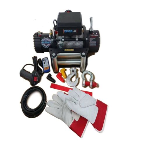KATOOL Winch 13000lb Synthetic Rope Winch Towing Truck
