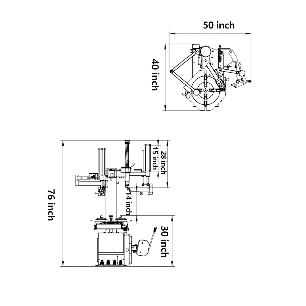 Combo 10: Tire Changer KT-T830 & Wheel Balancer KT-B750