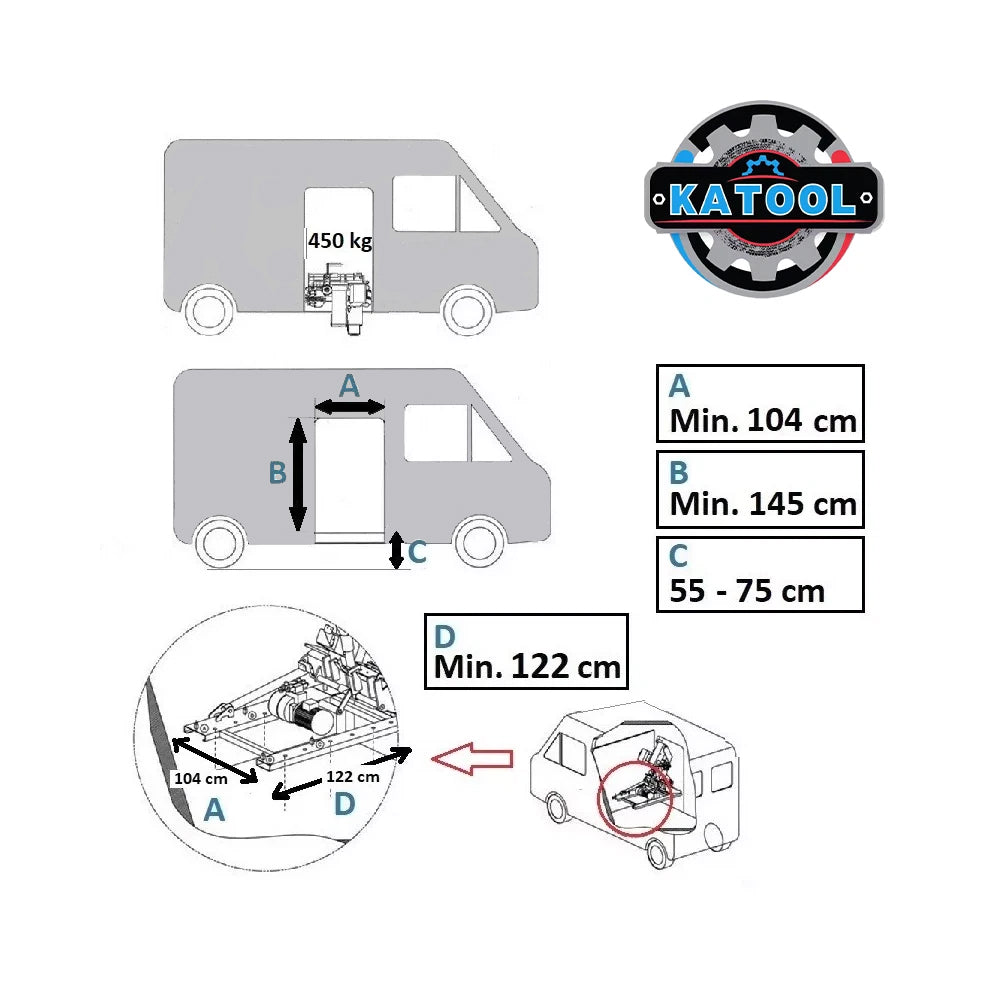KATOOL KT-308 Mobile Tire Changer (Truck & Car)