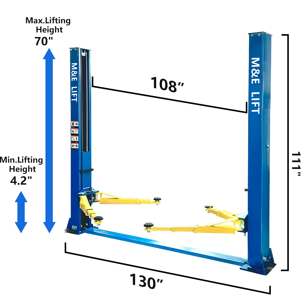 Two Post 9000LBS Capacity Car Lift  ME-H90S