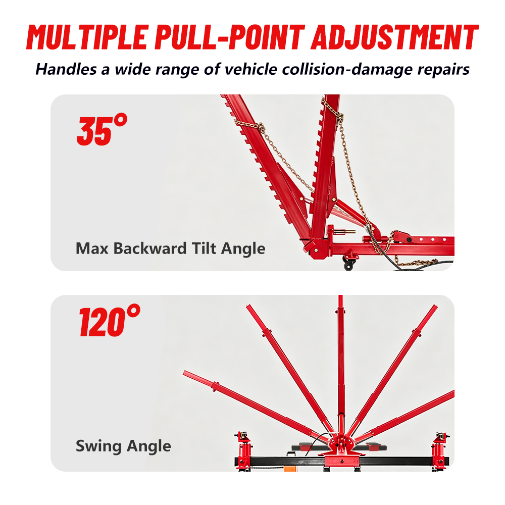 KATOOL Auto Body Frame Puller Puller Straightener, 49KN Pulling Tower, Car Frame Straightener Restoration Tool for Sedan SUV Pickup Auto Repair Shop