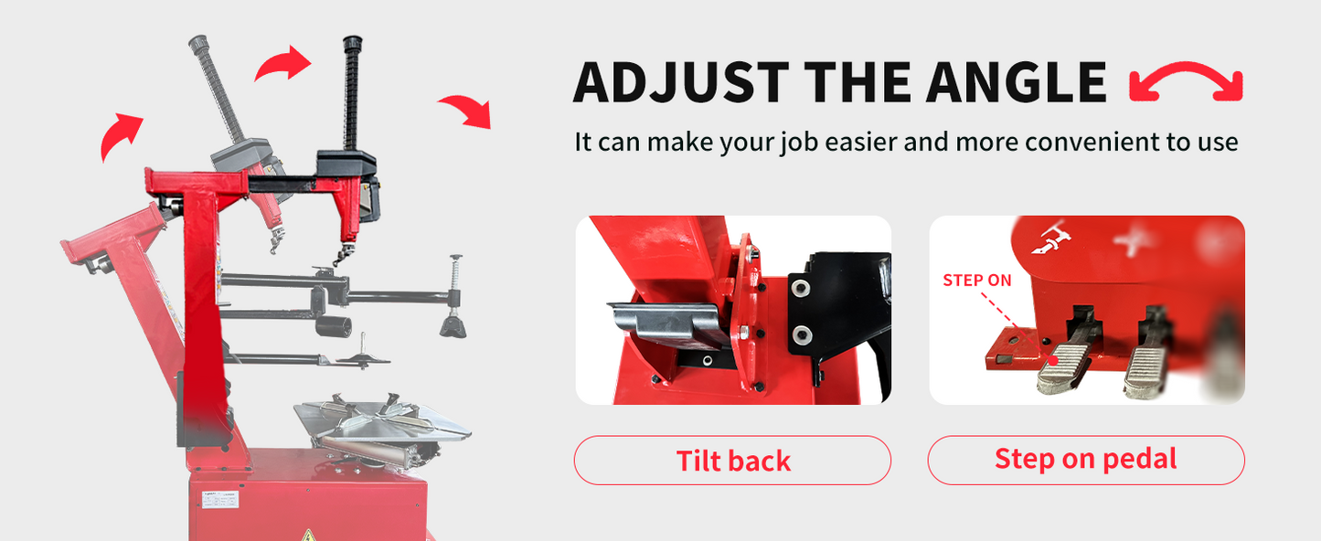 KT-T850 Tilt-Arm Wheel Clamp Tire Changer Machine