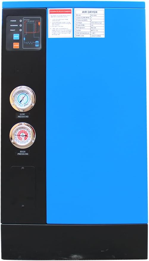 Industrial Refrigerated Compressed Air Dryer 255 CFM 230V/60HZ/1-Phase for 50HP Air Compressor