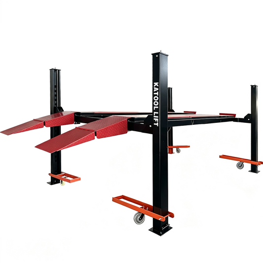 KATOOL KT-4M110PA 11,000 lb 4-Post Alignment Lift with 7,000 lb Rolling Jack