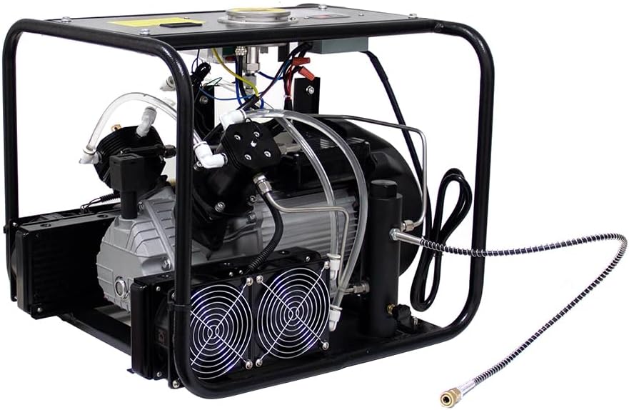 Electric Air Compressor with Auto Stop Fuction,110v 60Hz,Up to 4500 psi High Pressure,Digital Display,Built-In Cooler Sytem for Paintball PCP Airgun Rifle Tanks Filling