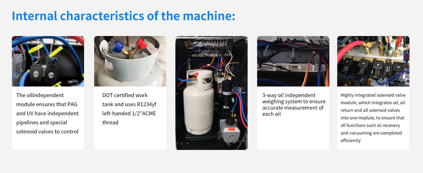 Fully Automatic R- 1234YF Recovery, Recycle & Recharge DUAL AC2100 Machine