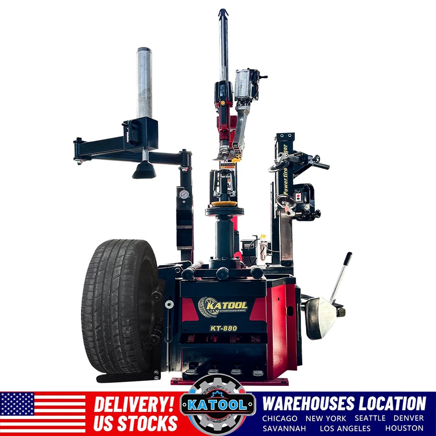 KATOOL KT-T880 Center Post Tire Changer + KT-B750 Wheel Balancer Combo
