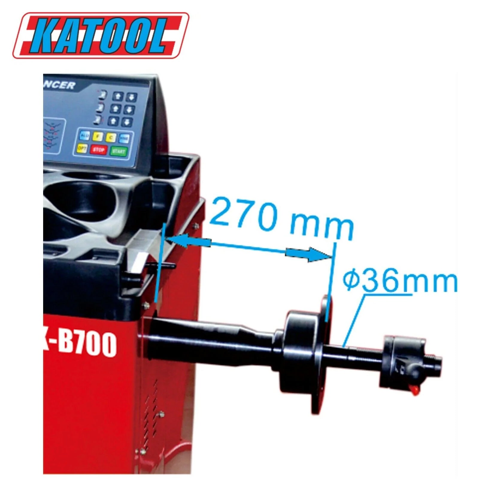 KT-B700 balancer display and 270 mm shaft graphic