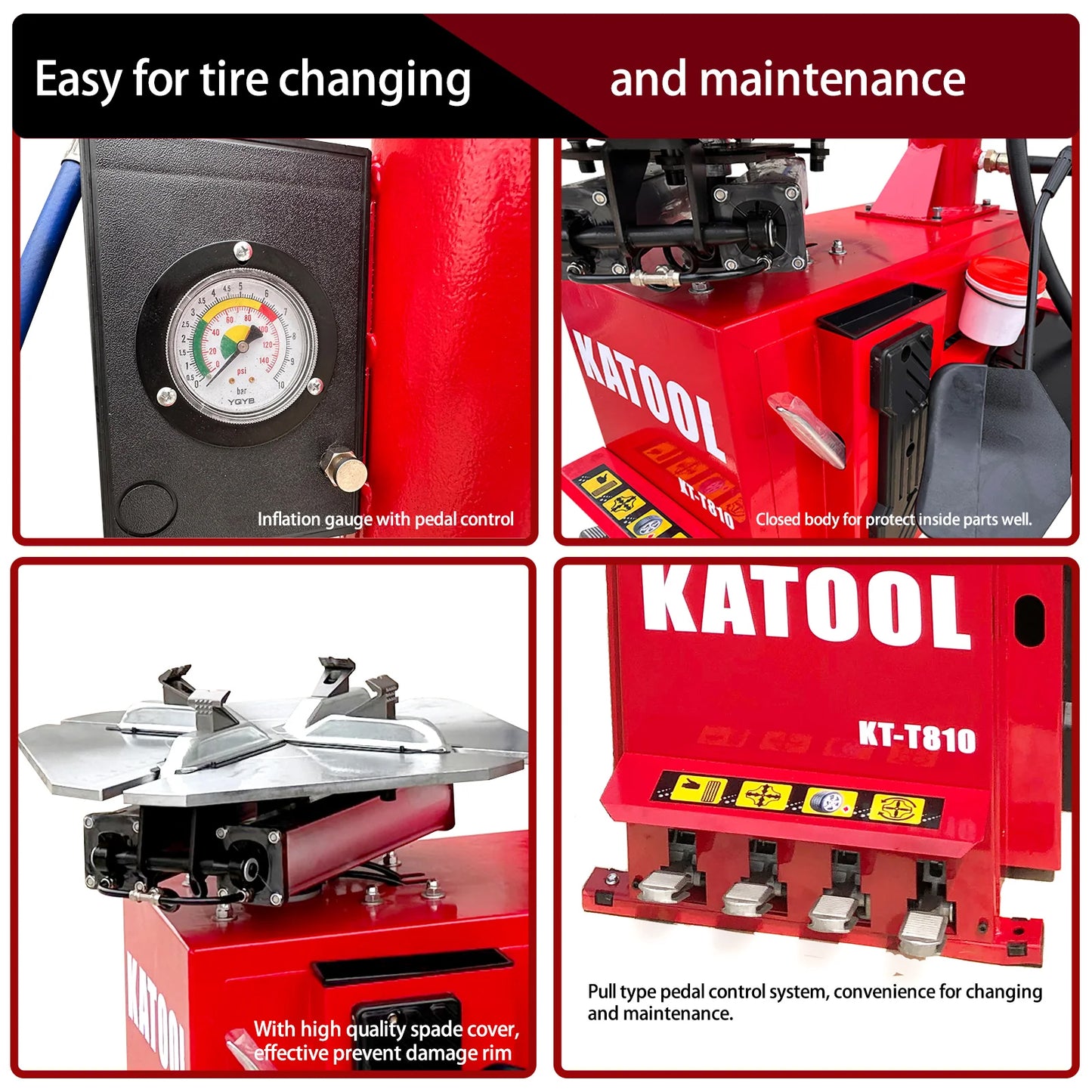 KATOOL KT-T810 Tire Changer + KT-B750 Wheel Balancer Combo