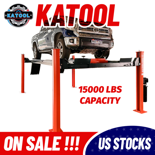 KT-4H150 Heavy Duty 4-Post Alignment Lift 15,000lbs. Rolling Jack Included