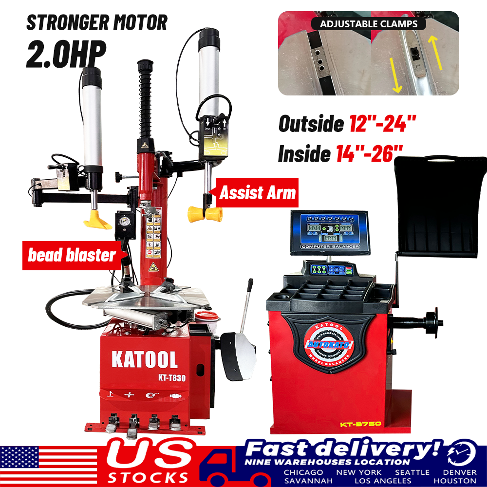 Combo 10: Tire Changer KT-T830 & Wheel Balancer KT-B750 – Katool ...