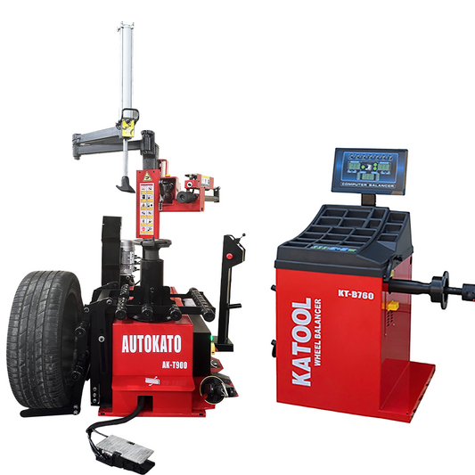 Combo 15:Tire Changer AK-T900 2.0HP Motor Wheel Balancer KT-B760 Garage Equipment