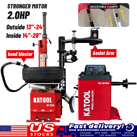 Combo 13: Tire Changer KT-T835 & Wheel Balancer KT-B700