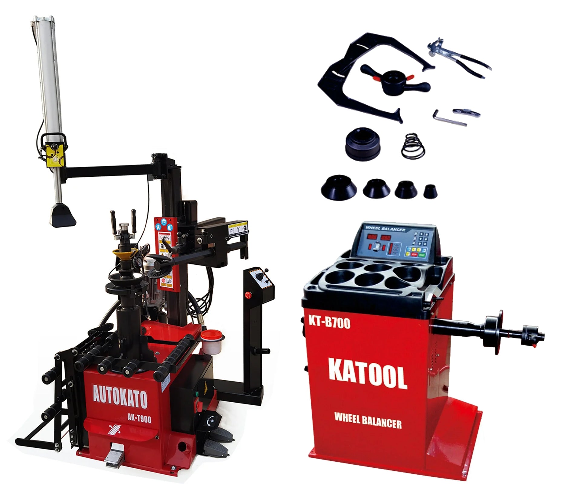 KATOOL KT-T900 tire changer and KT-B700 wheel balancer combo
