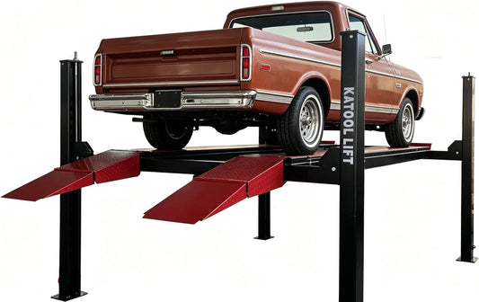KATOOL KT-4M110PA 11,000 lb 4-Post Alignment Lift with 7,000 lb Rolling Jack