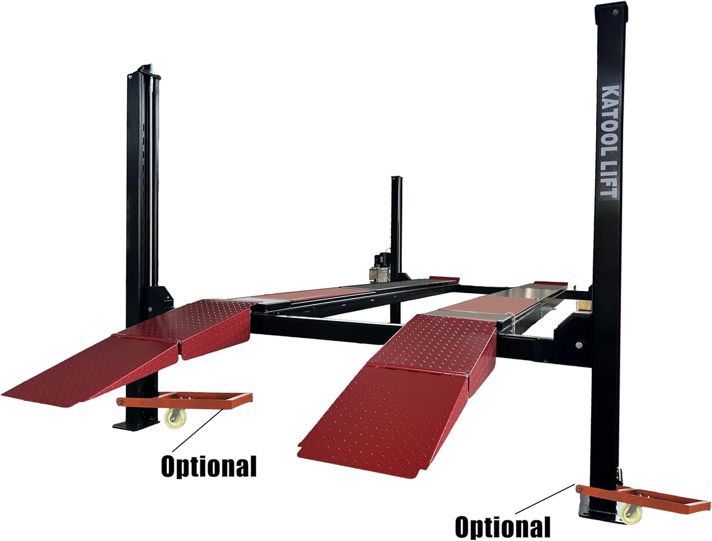 KATOOL KT-4M110PA 11,000 lb 4-Post Alignment Lift with 7,000 lb Rolling Jack