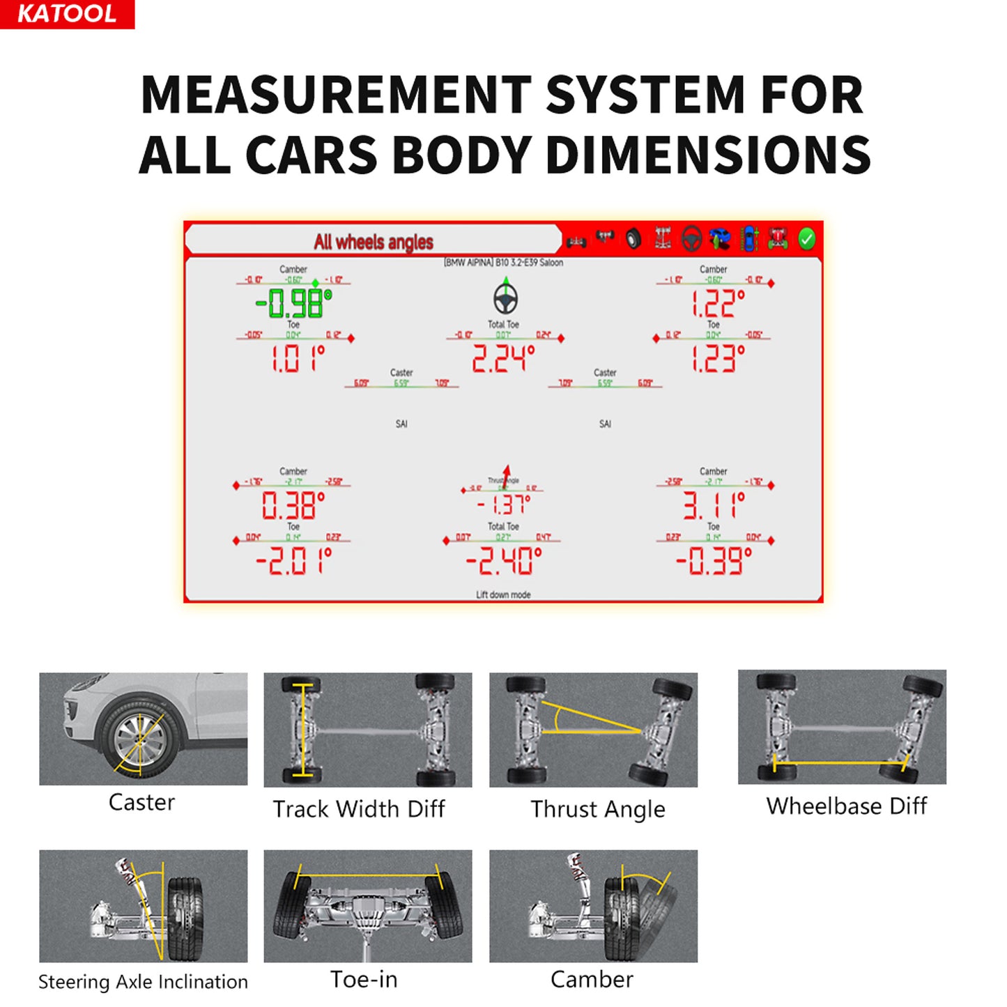 KATOOL KT-5DA 3D Wheel Alignment Machine