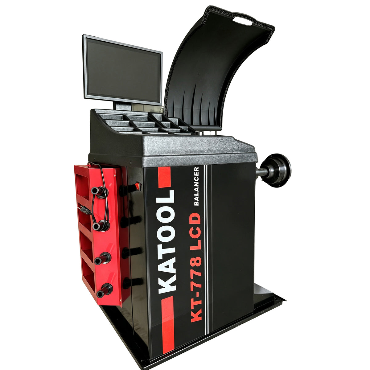 KT-778 LCD Tire Balancer with Copper-Wound Motor, Extended Shaft & Laser Spotting – Automatic Measurement Ruler, HD Display, Stable Precision Circuitry for Accurate Wheel Balancing