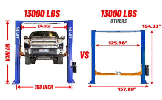 KATOOL ME-M130 13,000 lb Extra-Tall Two Post Car Lift