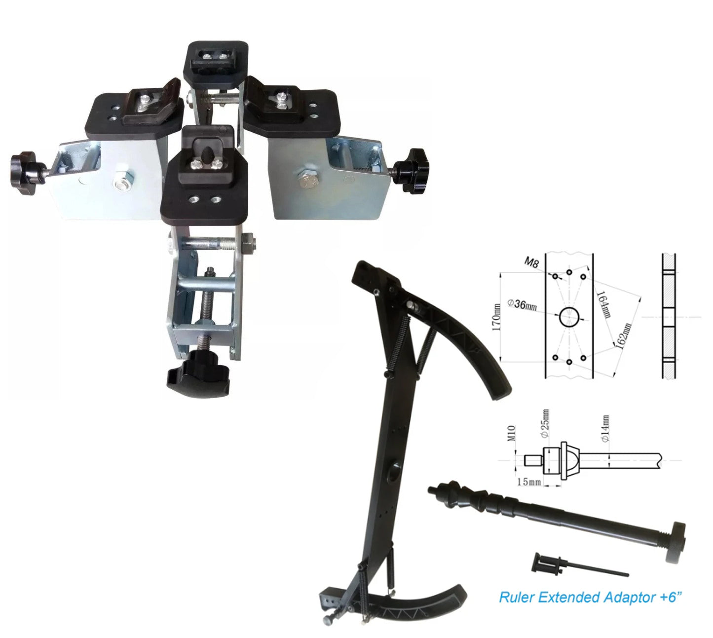 Optional KT-MC1 and KT-MC2 motorcycle adapter kit