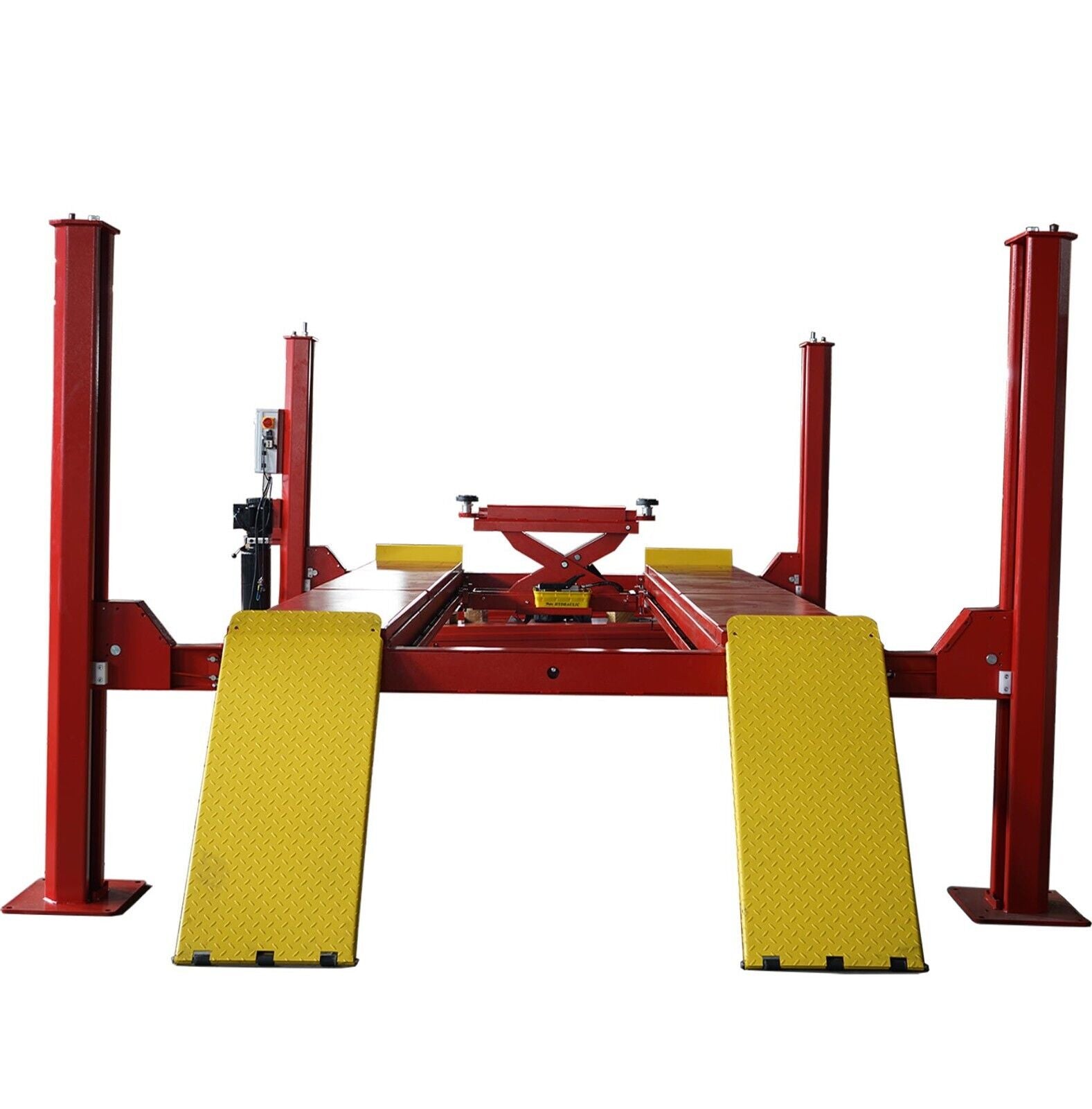 KT-4H150 Heavy Duty 4-Post Alignment Lift 15,000lbs. Rolling Jack Incl