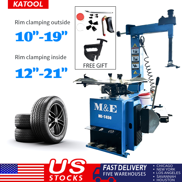 M&E Tire Changer Machine ME-T450 + Wheel Balancer ME-B600 Garage Equipment