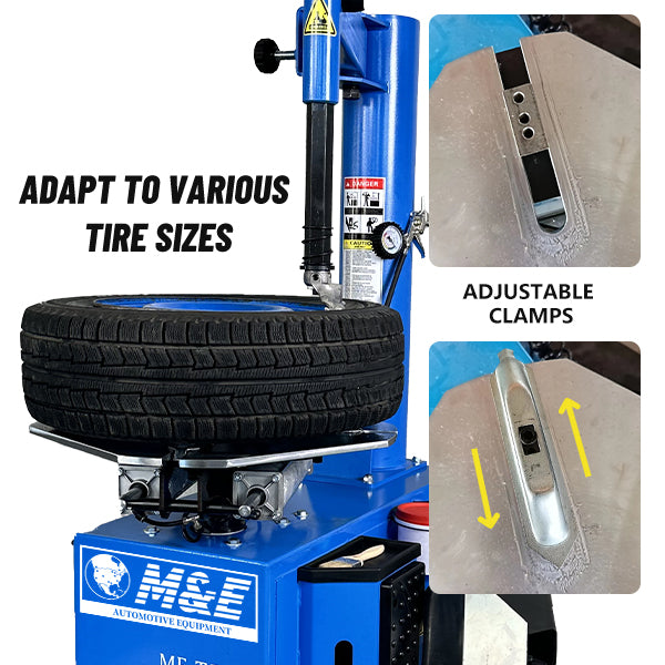 M&E ME-T500 Swing Arm Tire Changer Machine | 12"–24" Rim Capacity Tire Changer