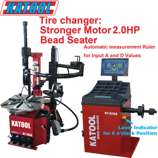 Combo 6: Tire Changer KT-T850 & Wheel Balancer KT-B760