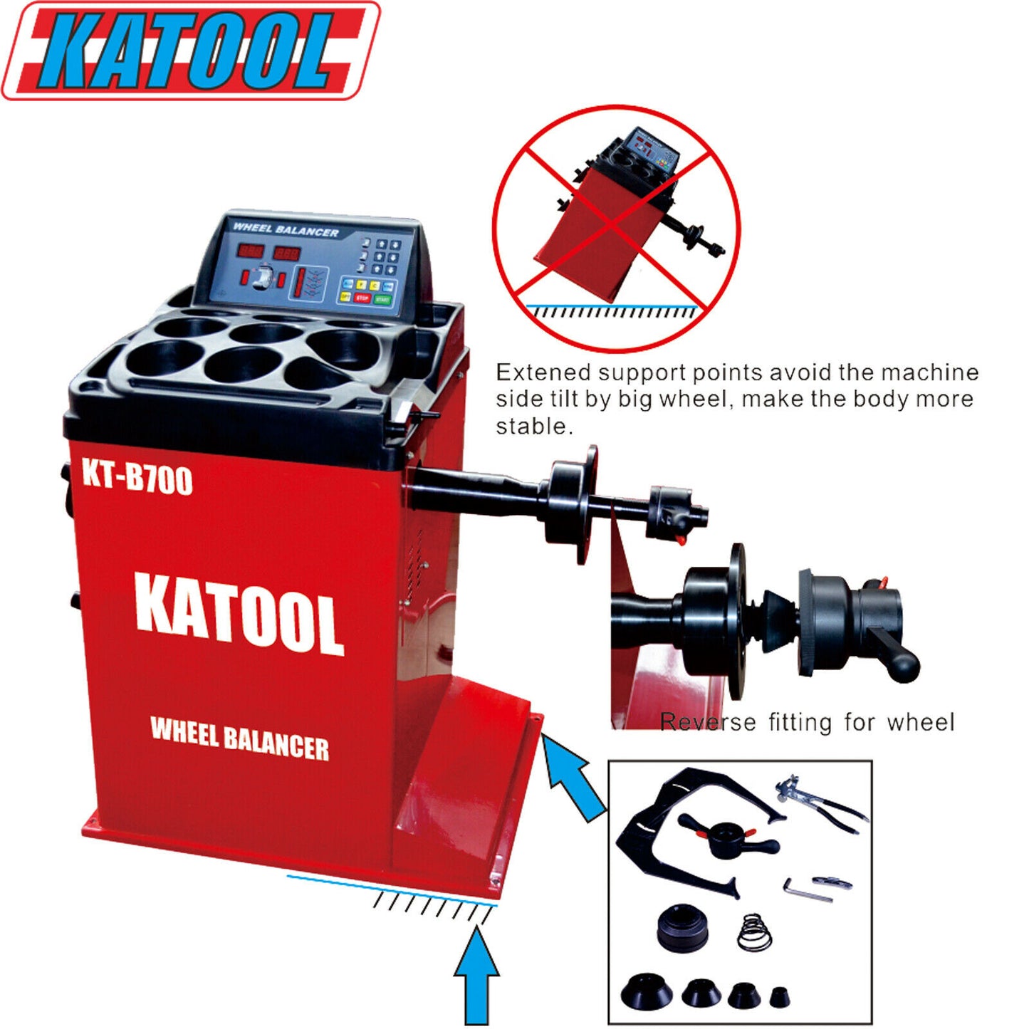 Combo 1: Tire Changer KT-T800 & Wheel Balancer KT-B700