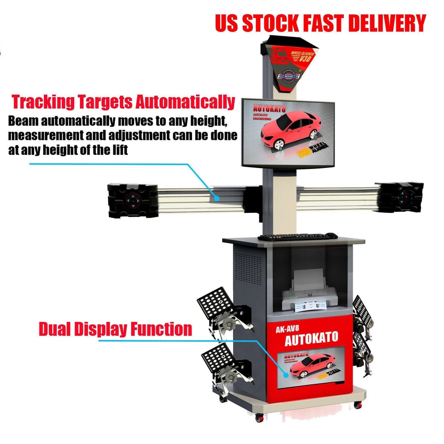 AK-AV8 3D Wheel Alignment System