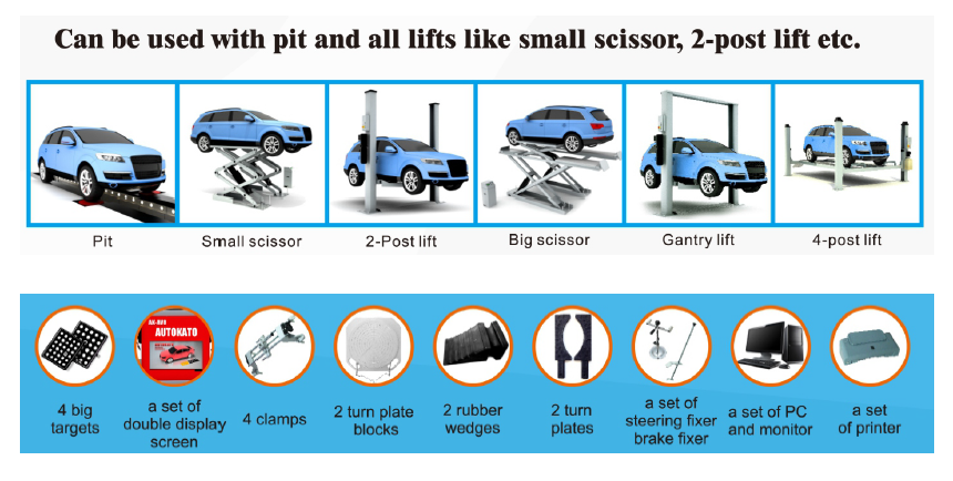 AK-AV8 3D Wheel Alignment System